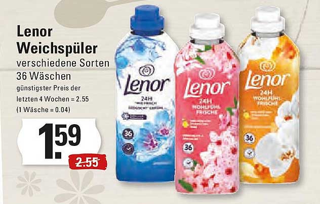 Lenor Weichspüler verschiedene Sorten – 36 Wäschen
