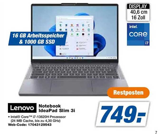 Lenovo Notebook IdeaPad Slim 3i