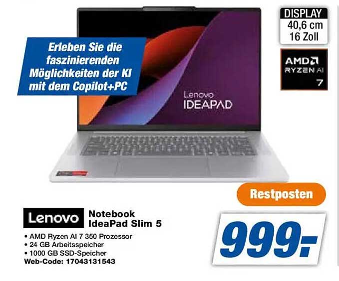 Lenovo Notebook IdeaPad Slim 5