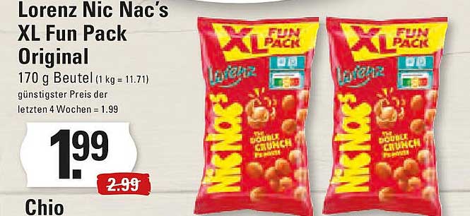 Lorenz Nic Nac's XL Fun Pack Original 170 g Beutel