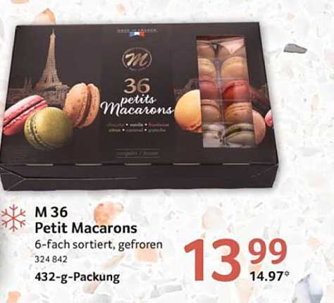 M 36 Petit Macarons - 36 Stück, gefroren