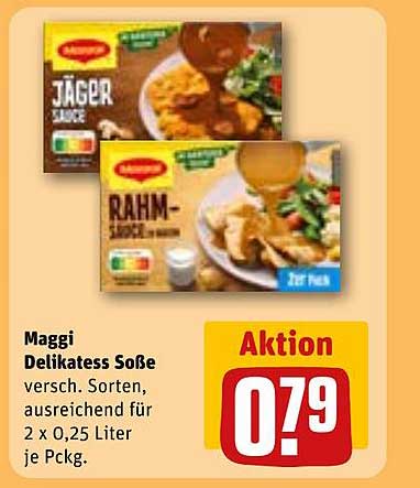 Maggi Delikatess Soße - verschiedene Sorten