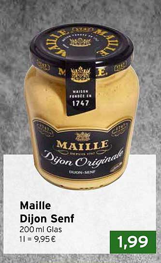 Maille Dijon Senf 200 ml Glas