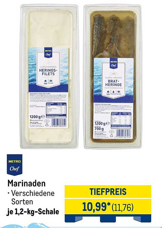 Marinaden - Verschiedene Sorten je 1,2-kg-Schale