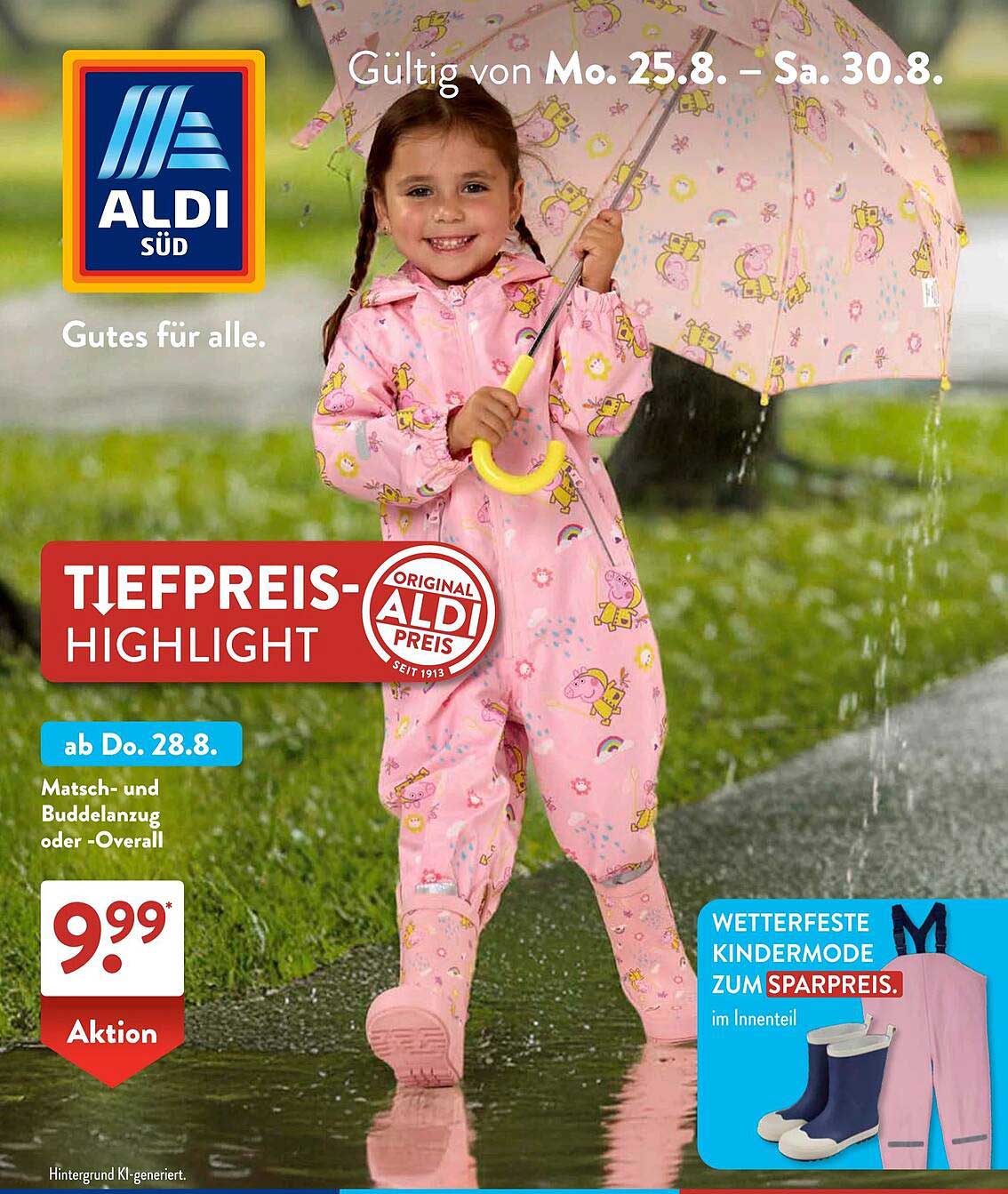 Matsch- und Buddelanzug oder -Overall für Kinder