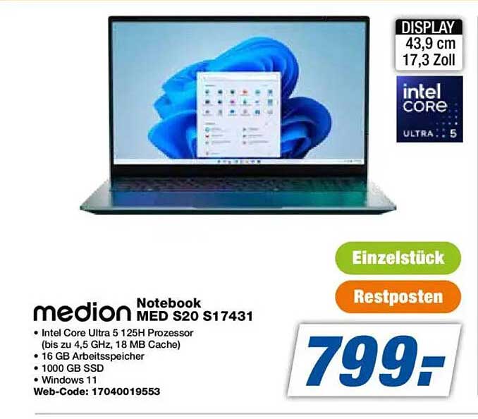 Medion Notebook MED S20 S17431