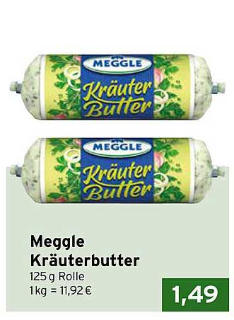 Meggle Kräuterbutter 125 g Rolle