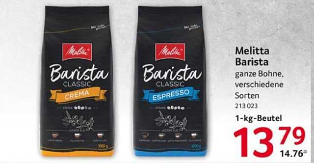 Melitta Barista ganze Bohne, verschiedene Sorten