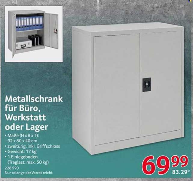 Metallschrank für Büro, Werkstatt oder Lager
