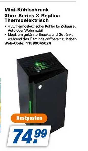 Mini-Kühlschrank Xbox Series X Replica Thermoelektrisch