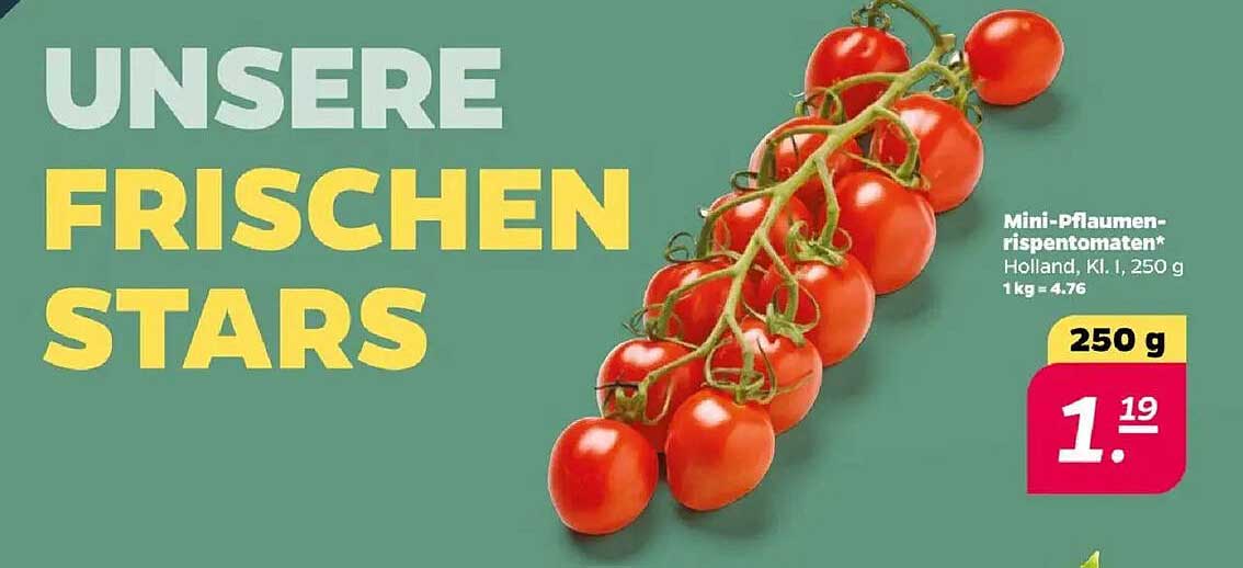 Mini-Pflaumenrispetomaten - Holland, KL. I, 250 g