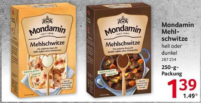 Mondamin Mehlschwitze hell oder dunkel - 250-g-Packung