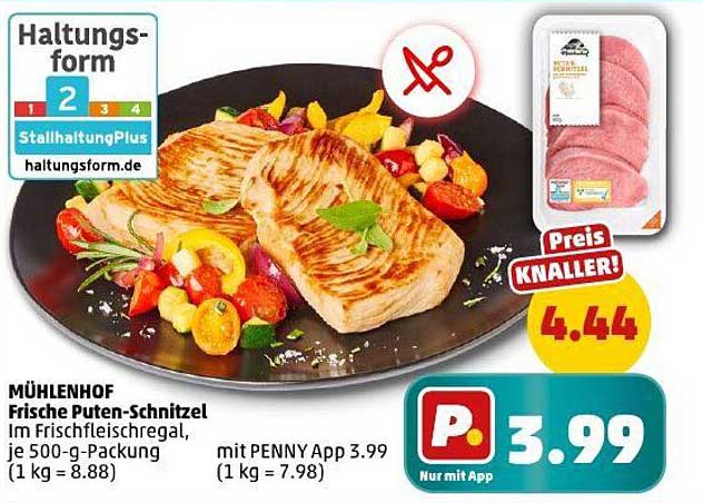 MÜHLENHOF Frische Puten-Schnitzel im 500-g-Packung