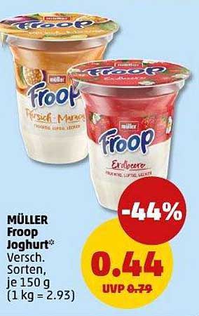 MÜLLER Froop Joghurt 150 g – Verschiedene Sorten