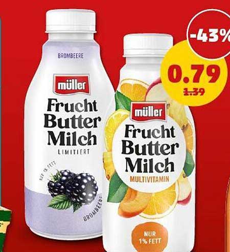 müller Frucht Butter Milch - Brombeere und Multivitamin