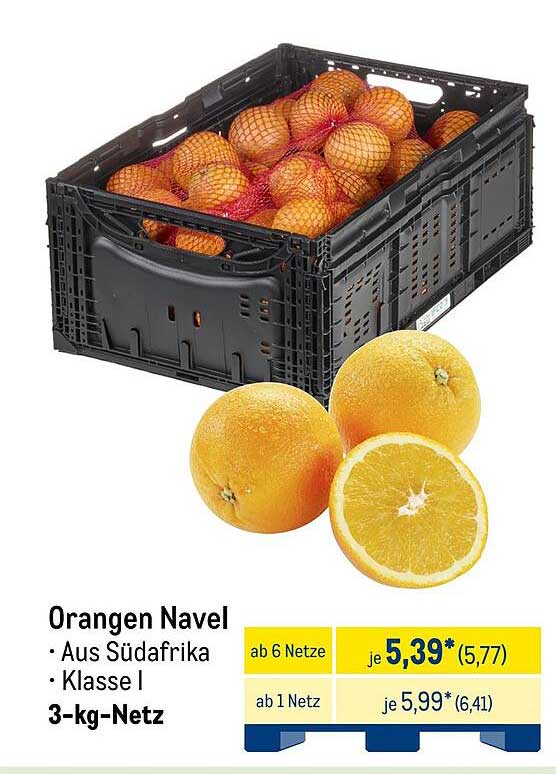 Orangen Navel 3-kg-Netz aus Südafrika