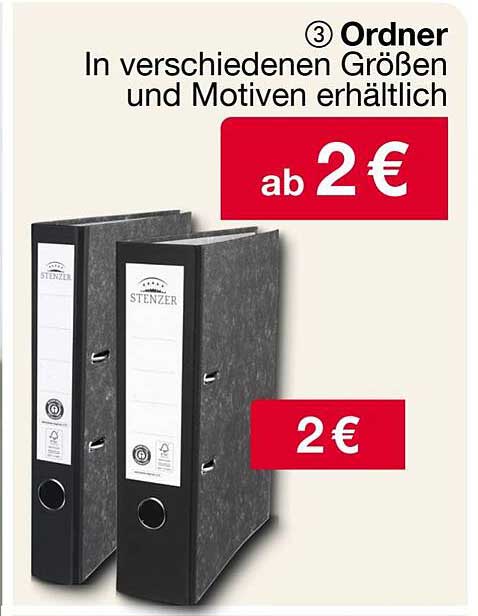 Ordner in verschiedenen Größen und Motiven erhältlich