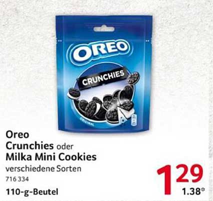 Oreo Crunchies oder Milka Mini Cookies – verschiedene Sorten
