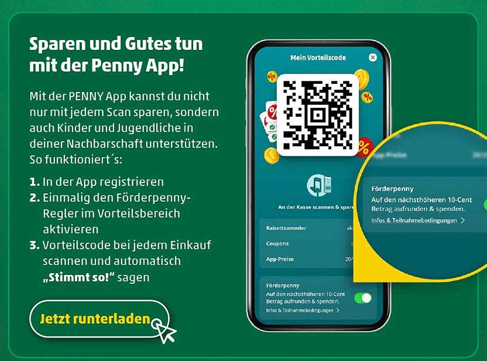 PENNY App - Sparen und Gutes tun