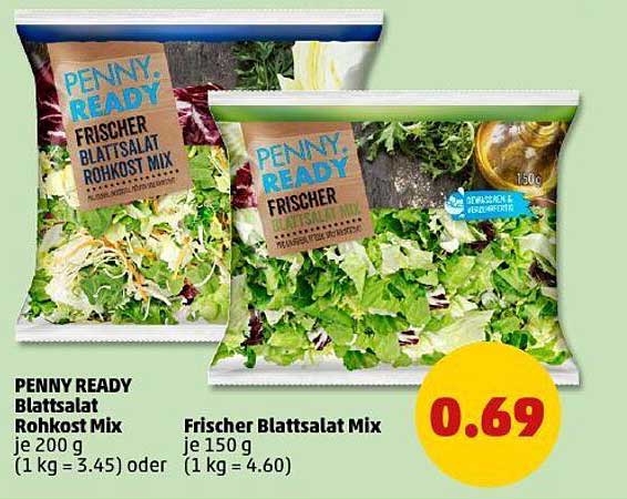 Penny Ready Blattsalat Rohkost Mix