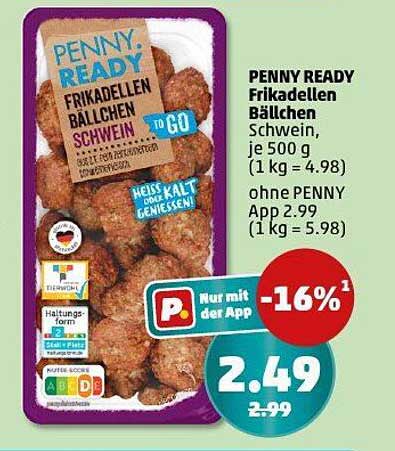 PENNY READY Frikadellen Bällchen Schwein, 500 g