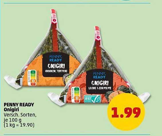 PENNY READY Onigiri, verschiedene Sorten, je 100 g
