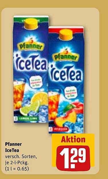 Pfanner IceTea, verschiedene Sorten, je 2-l-Pckg.