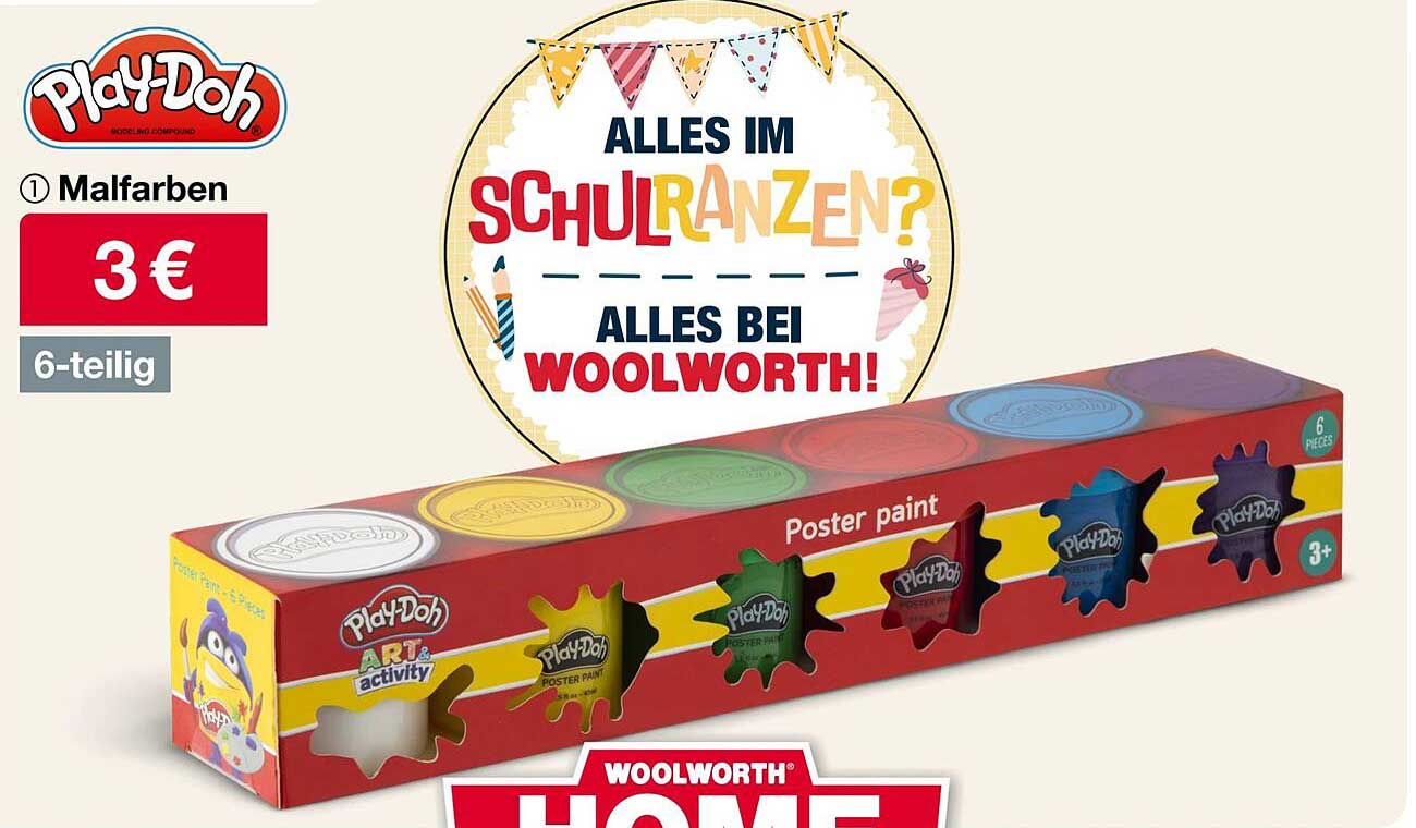 Play-Doh Malfarben 6-teilig - jetzt für nur 3 €!