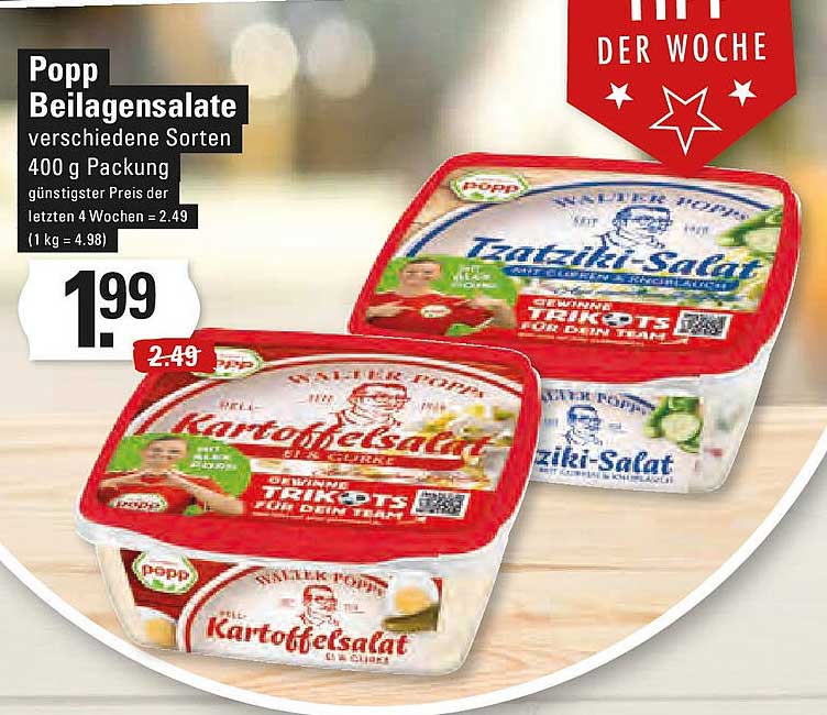 Popp Beilagensalate verschiedene Sorten 400 g Packung