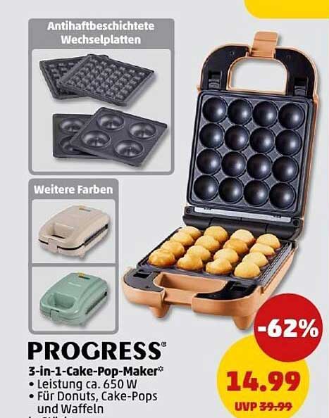 PROGRESS® 3-in-1-Cake-Pop-Maker