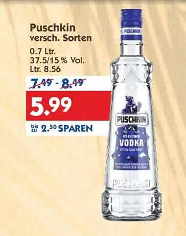 Puschkin Vodka 0,7 L - verschiedene Sorten