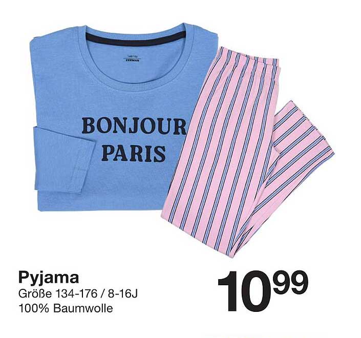Pyjama - Größe 134-176 / 8-16J