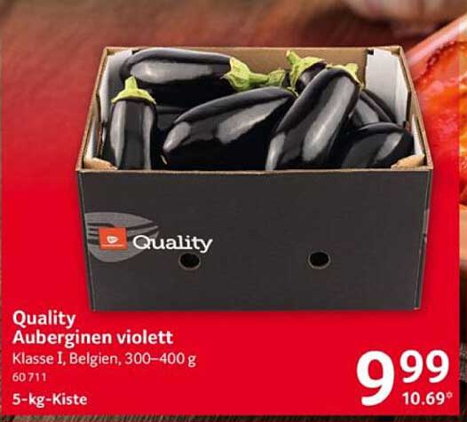 Quality Auberginen violett 5-kg-Kiste