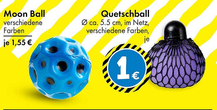 Quetschball - Ø ca. 5.5 cm, im Netz, verschiedene Farben