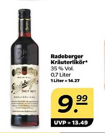 Radeberger Kräuterlikör 0,7 Liter - 35 % Vol.