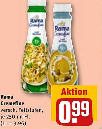 Rama Cremefine - Verschiedene Fettstufen, je 250-ml-Fl.