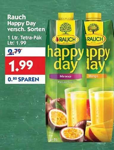 Rauch Happy Day verschiedene Sorten 1 Ltr. Tetra-Pak