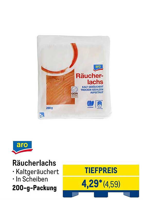 Räucherlachs - Kalt geräuchert, in Scheiben - 200-g-Packung