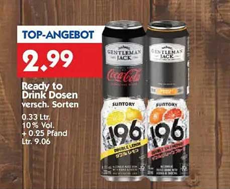 Ready to Drink Dosen verschiedene Sorten