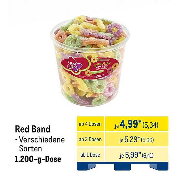 Red Band - Verschiedene Sorten, 1.200-g-Dose