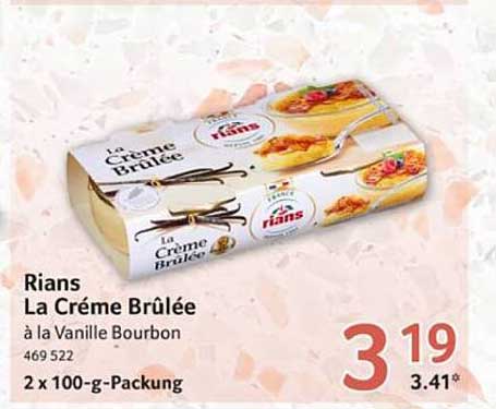 Rians La Crème Brûlée à la Vanille Bourbon 2 x 100-g-Packung