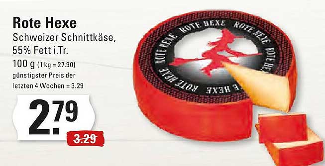 Rote Hexe Schweizer Schnittkäse, 55% Fett i.Tr.