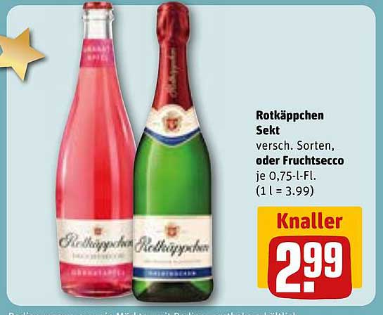 Rotkäppchen Sekt verschiedene Sorten oder Fruchtsecco je 0,75-l-Fl.