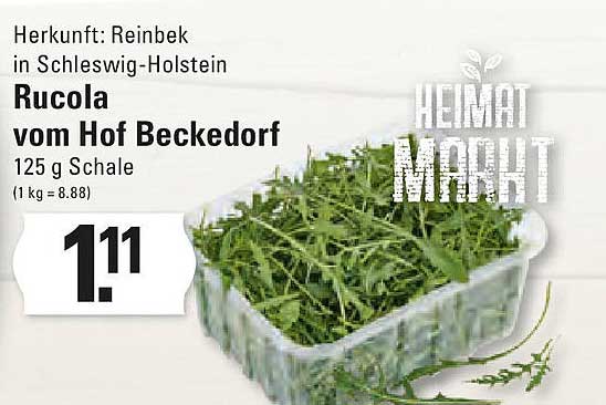 Rucola vom Hof Beckedorf 125 g