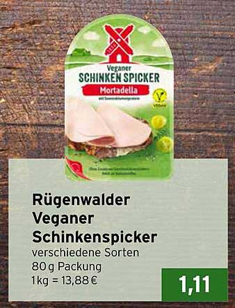 Rügenwalder Veganer Schinkenspieker - Mortadella 80 g
