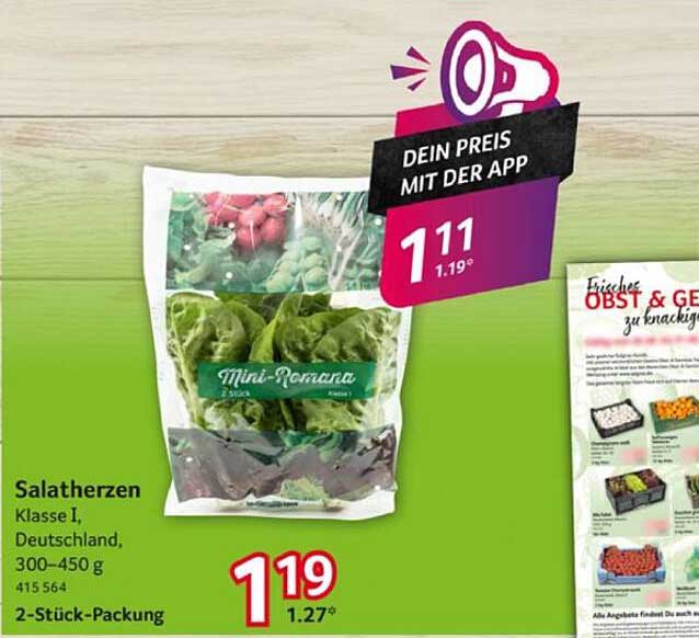 Salatherzen - Mini-Romana 2-Stück-Packung