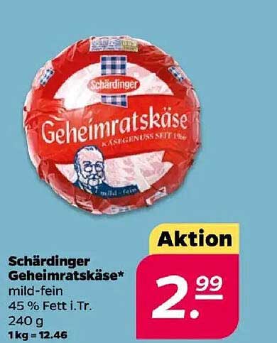 Schärdinger Geheimratskäse mild-fein 240 g - Aktion