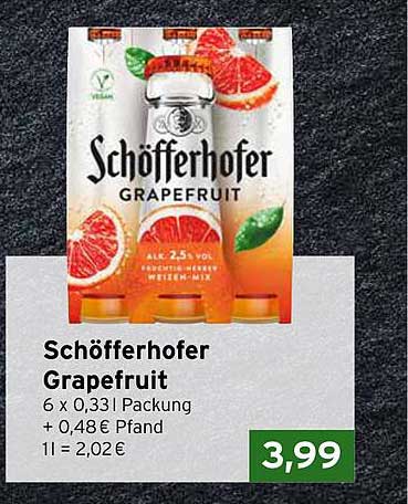 Schöfferhofer Grapefruit 6 x 0,33 l