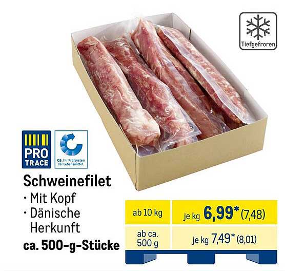 Schweinefilet - Mit Kopf, Dänische Herkunft, ca. 500-g-Stücke