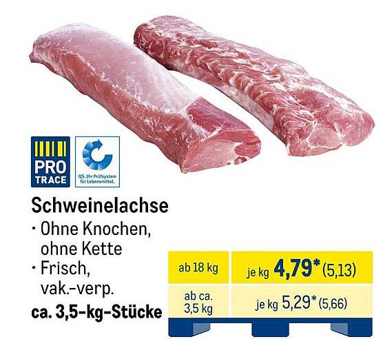 Schweinelachs - Ohne Knochen, ohne Kette